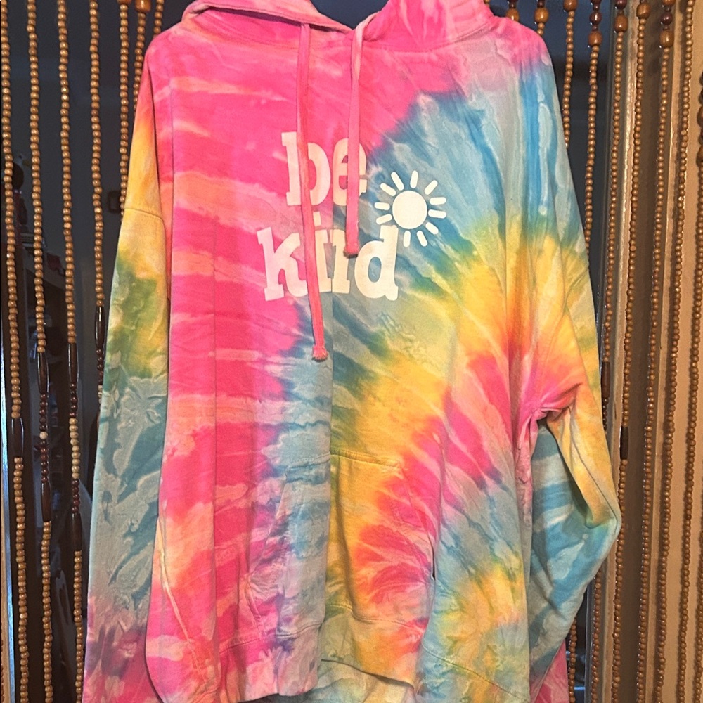 Colorful Tie-Dye 'Be Kind' Kids Hoodie